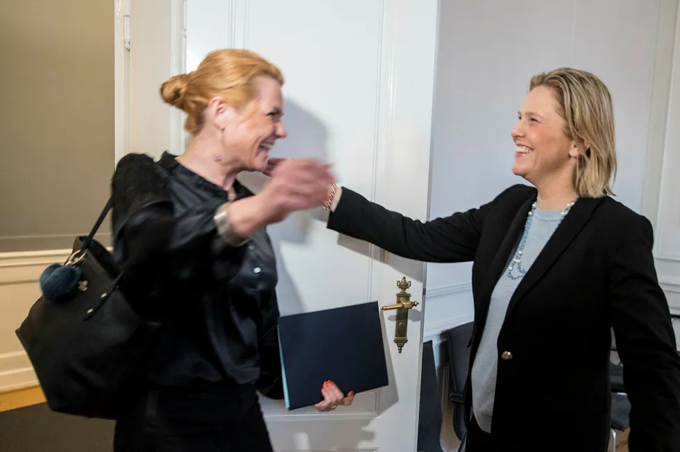 Det ble et hjertelig møte mellom Danmarks innvandringsminister Inger Støjberg og Sylvi Listhaug i København.