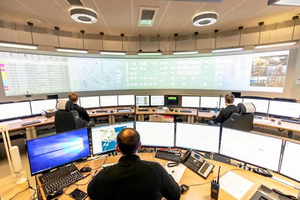 Control room: on the Snorre facility off Norway