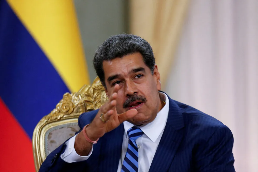 Promises: Venezuela’s President Nicolas Maduro.