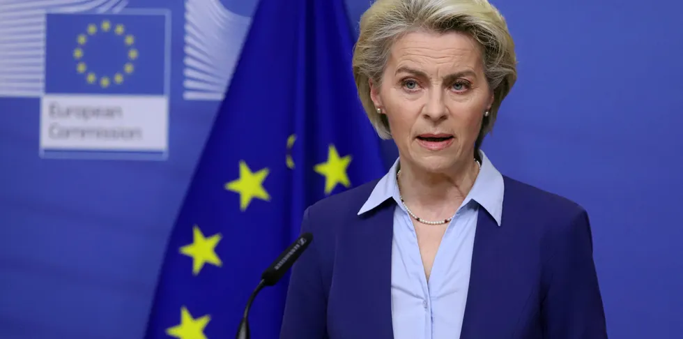European Commission President Ursula von der Leyen said 'the EU stands firmly with the brave people of Ukraine in this unprecedented crisis'.