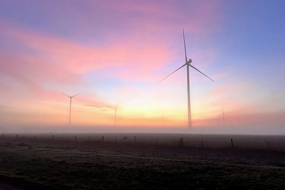 The Golden Plains wind farm phase one project in Victoria, Australia.