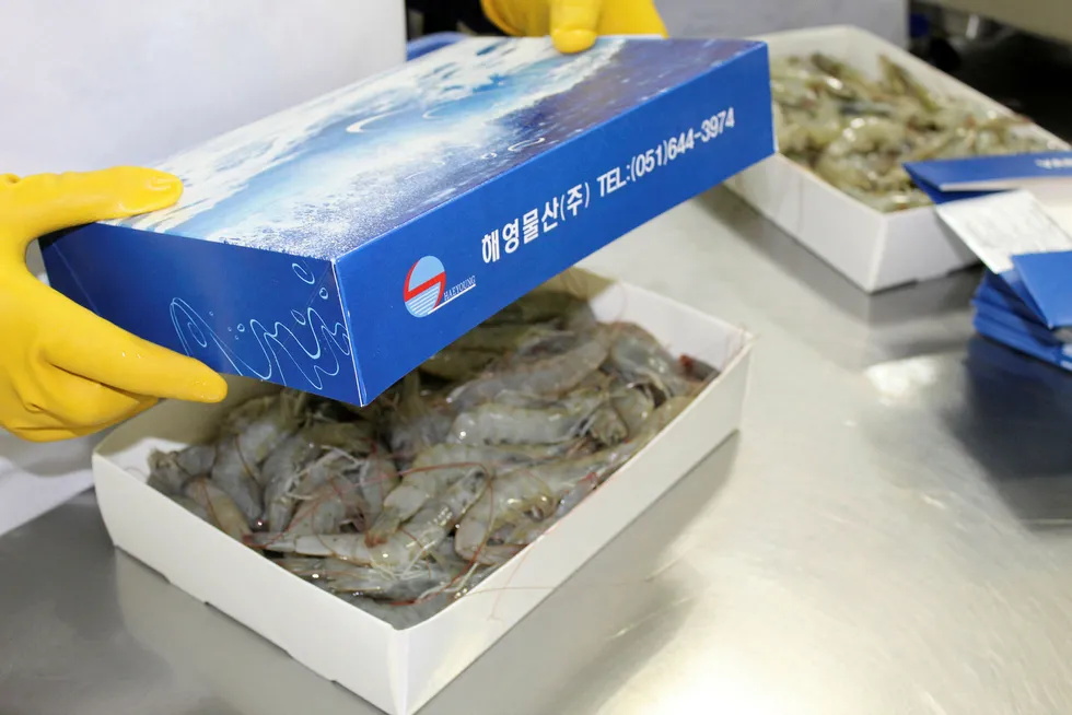 Ecuador shrimp to China.