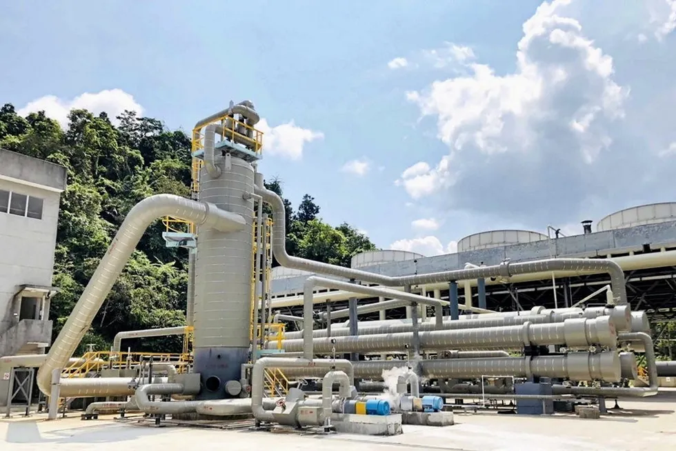 In production: the Cingshuei geothermal power plant in Yilan County, Taiwan