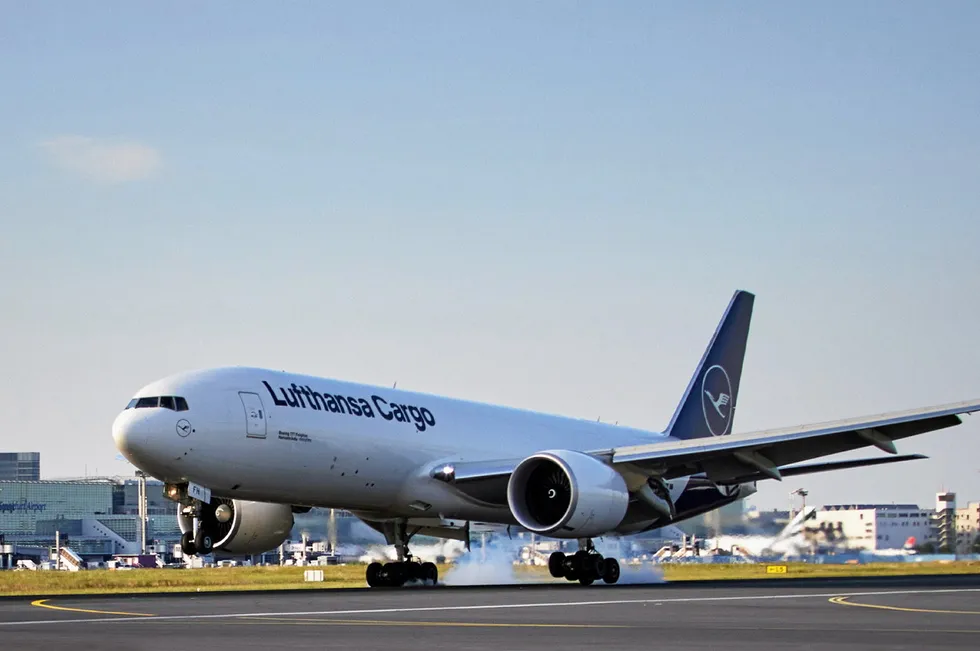 Lufthansa Cargo aircraft.