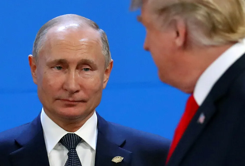 Russlands president Vladimir Putin og USAs president Donald Trump har møttes flere ganger. Her under G20-møtet i Argentina i fjor.