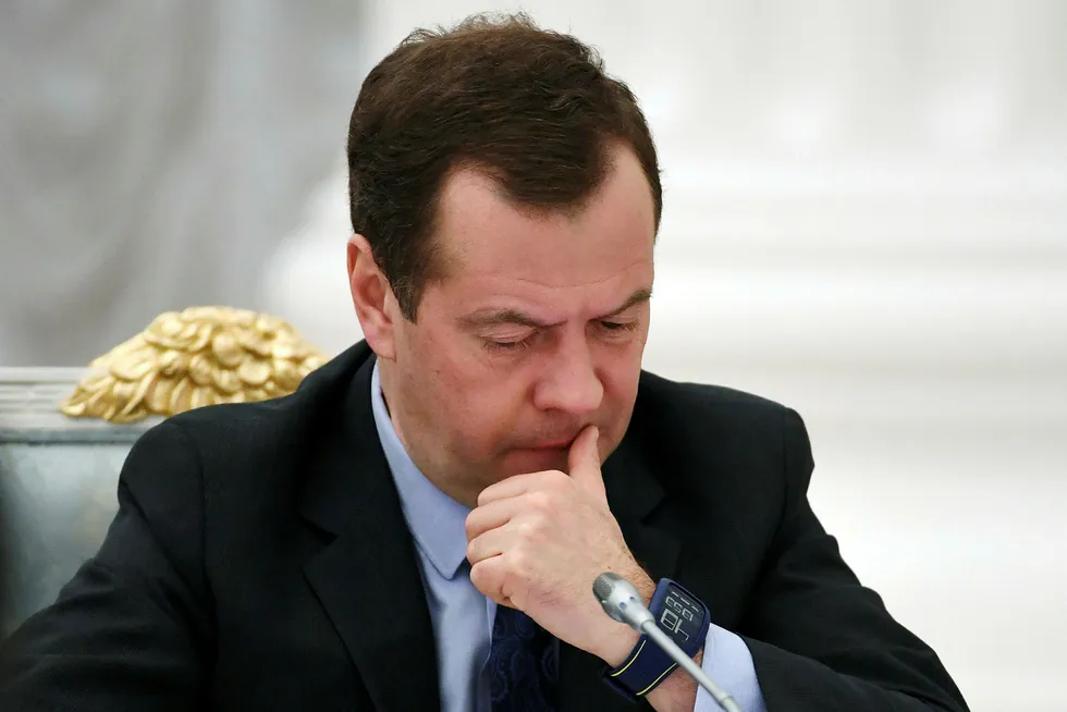 Russlands statsminister Dmitry Medvedev. Foto: KIRILL KUDRYAVTSEV, AFP Photo