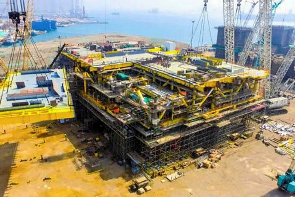 Contracts: topsides module being fabricated at COOEC yard