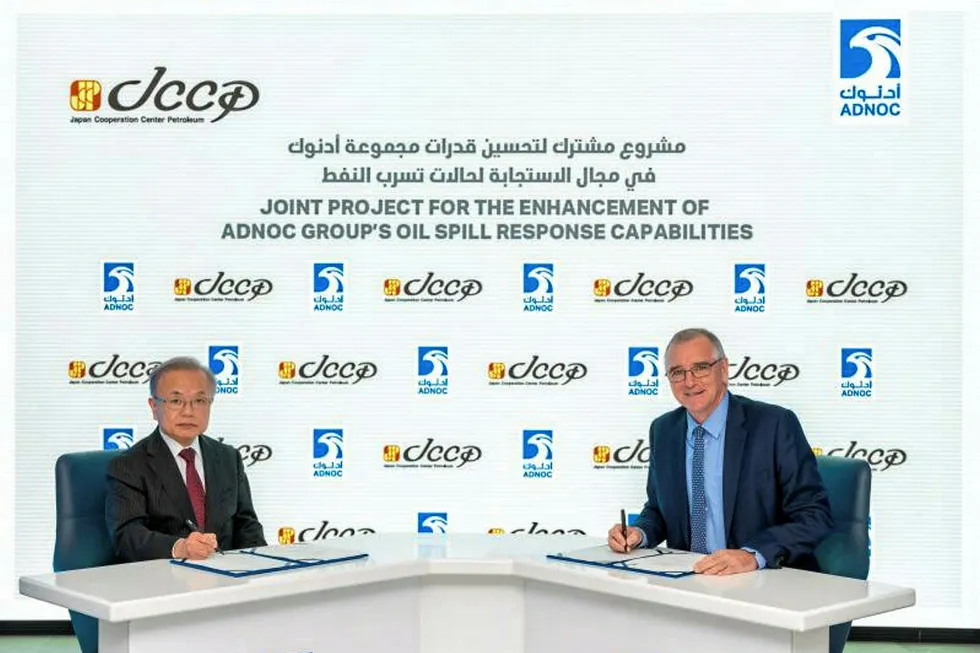 Oil spill agreement: between Japanese group and Adnoc