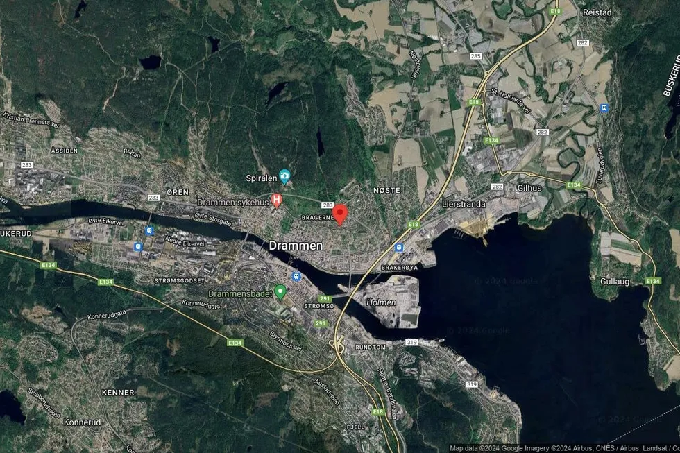 Området rundt Løkkebergveien 9, Drammen, Buskerud