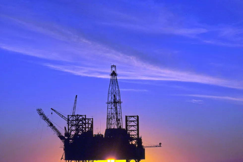 Producing asset: the Garoupa platform in the Campos basin offshore Brazil.
