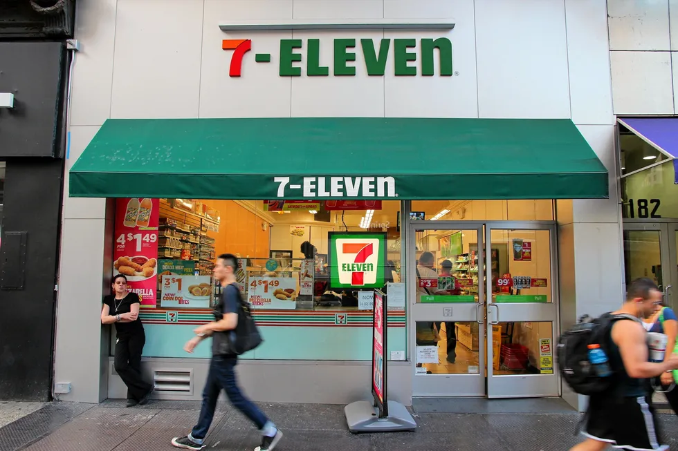 A 7-11 store waiting for Alaska pollock consumers to step in.
