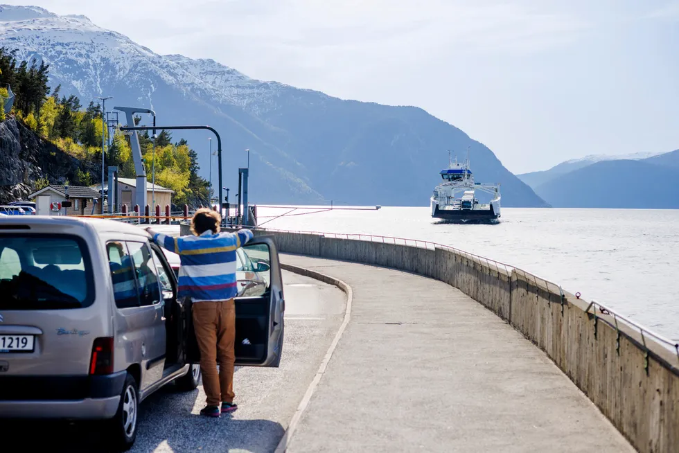 Norleds ferge mellom Simas og Fodnes, på veien til Sogndal.