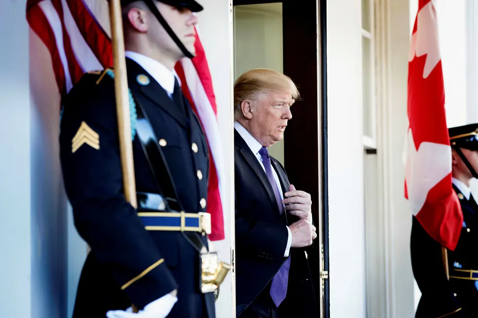 President Donald J. Trump gir opp USAs rolle som leder av den liberale verdensordenen. Foto: Andrew Harnik/AP/NTB Scanpix