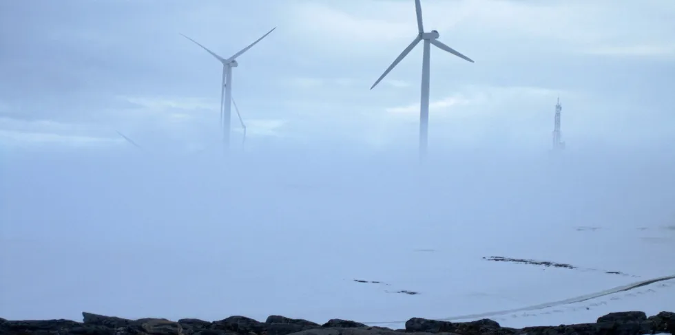 NVE opplyser at det totalt har blitt søkt eller varslet om prosjekter på om lag 9000 megawatt (MW) i Finnmark. Her bilde fra Høygavlen Vindpark i Finnmark.