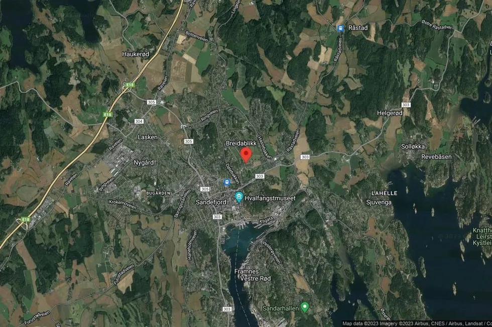 Området rundt Sverdstadveien 20, Sandefjord, Telemark og Vestfold