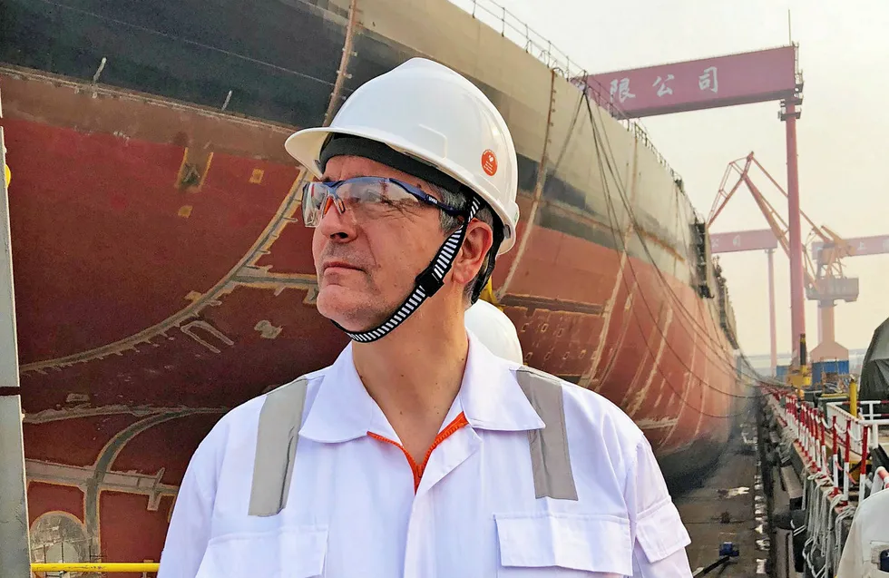 Options: SBM Offshore chief executive Bruno Chabas at Shanghai Waigaoqiao Shipbuilding
