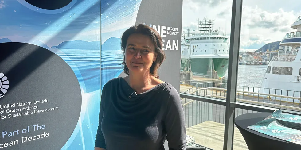 Siri Vike, fiskehelsedirektør i Ovum var denne uken i Bergen på One Ocean Week.