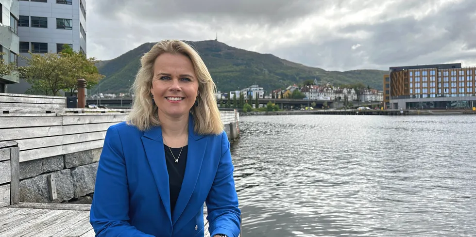 Nina Stangeland, administrerende direktør i NCE Seafood og påtroppende strategidirektør i Grieg Seafood. Juni 2023.