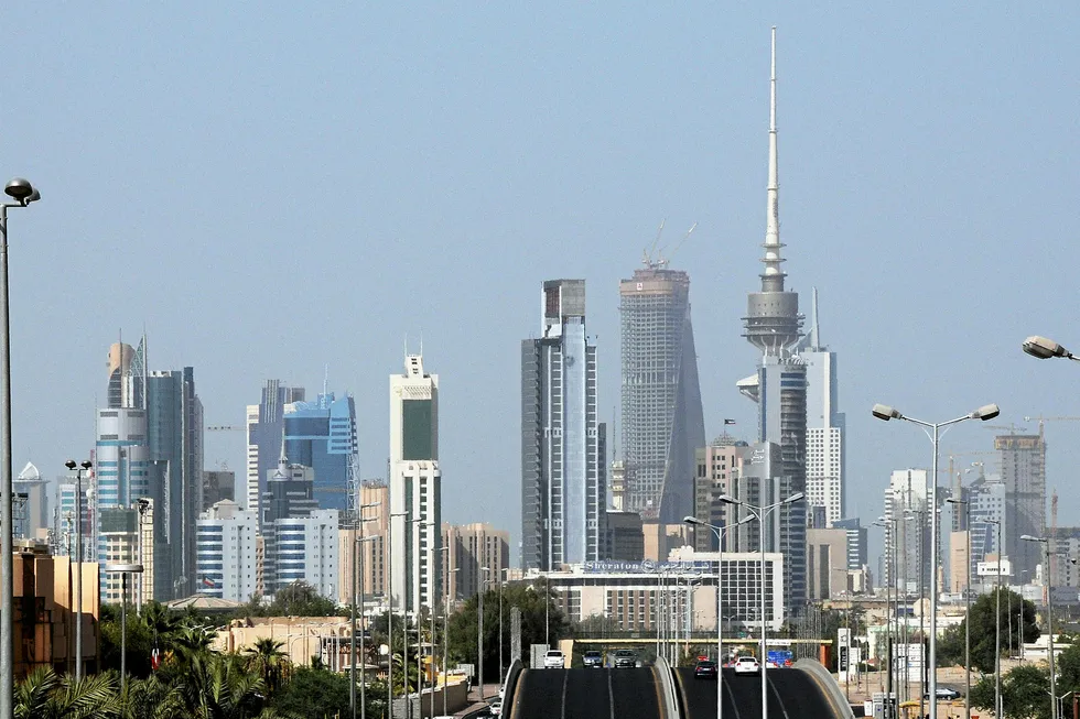 Heavy oil plans: Kuwait City skyline