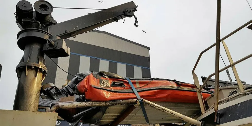 TILSYN: Bildet viser alvorlige mangler ved mob-båt om bord i et fartøy Sjøfartsdirektoratet har kontrollert - og utgjør en alvorlig sikkerhetsrisiko for mannskapet.Foto: Sjøfartsdirektoratet