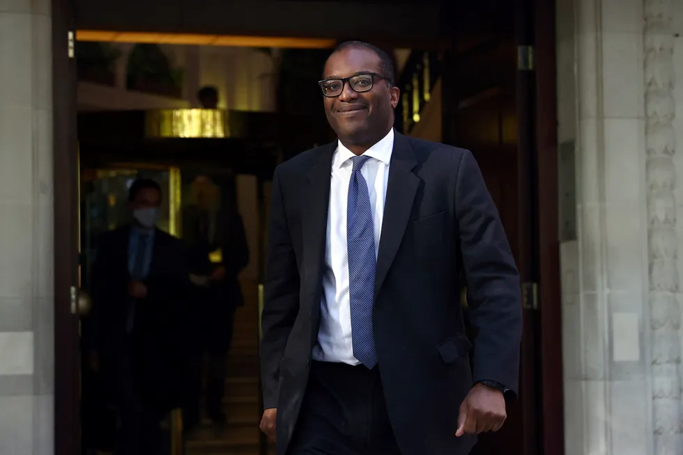 Denial: UK Secretary of State for Business, Energy & Industrial Strategy Kwasi Kwarteng leaves a television studio in in London this week