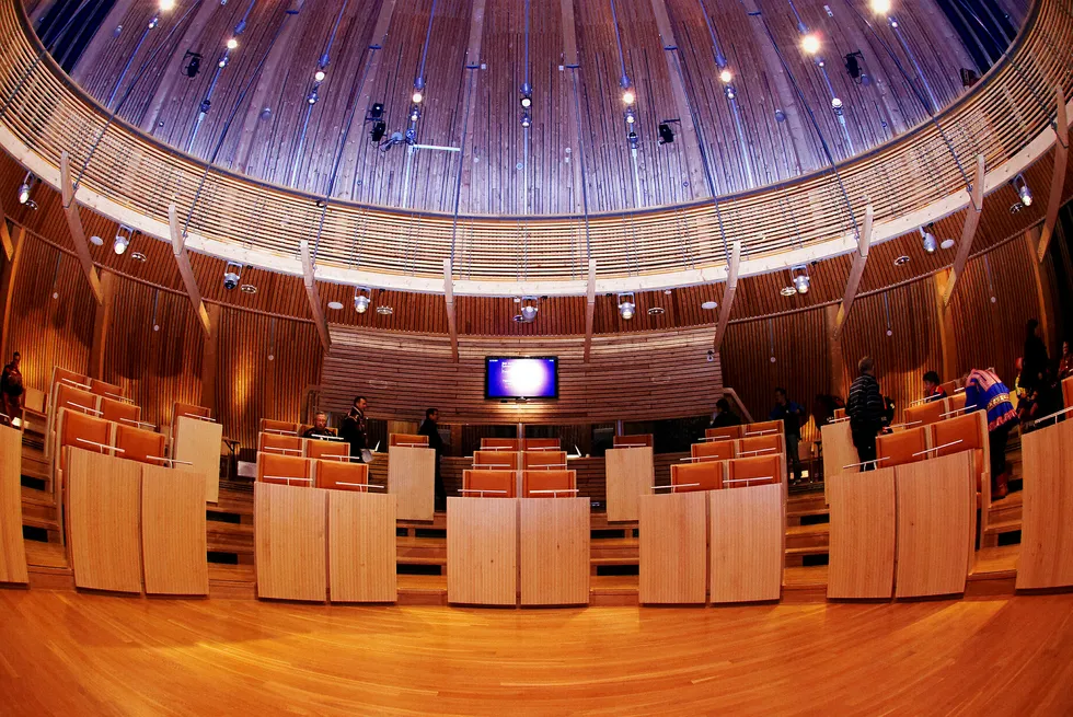 Sametingets plenumssal. Foto: Foto: Denis Caviglia, Sametinget på Flickr