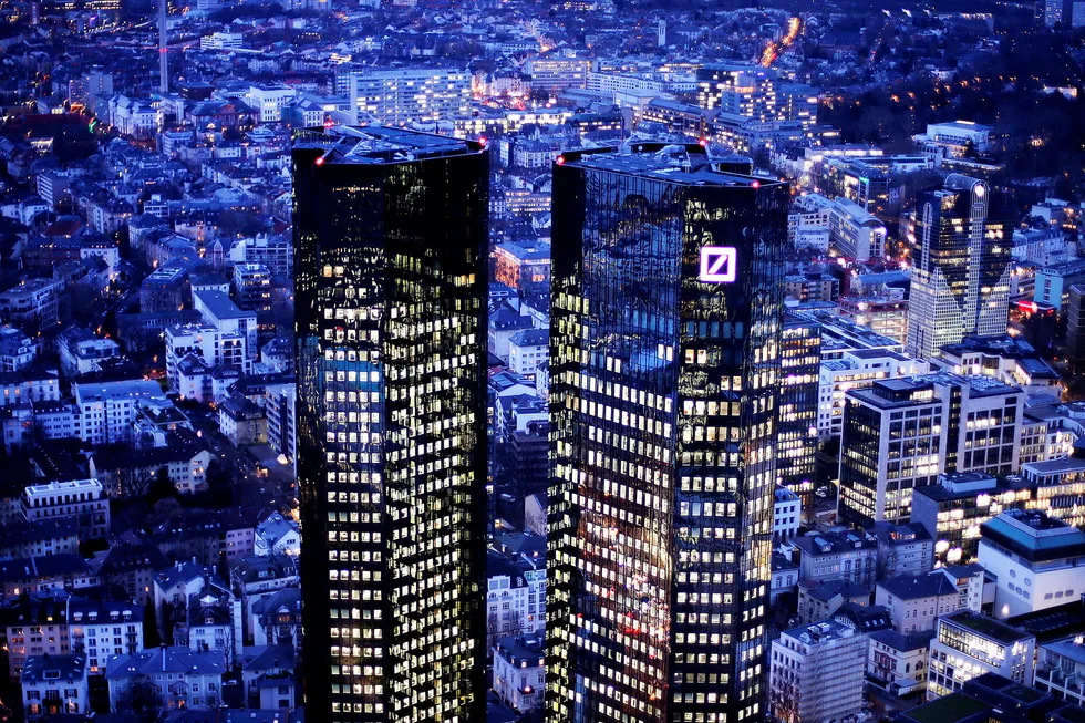 Deutsche Banks hovedkontor i Frankfurt. Foto: Michael Probst