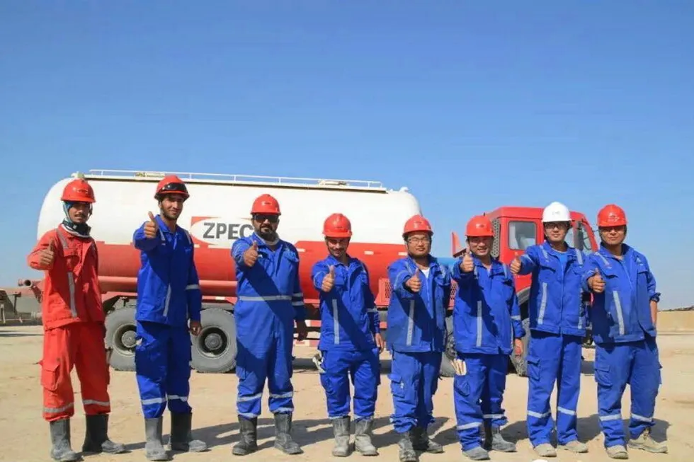 ZPEC drilling crew at Iraq's Rumaila field.