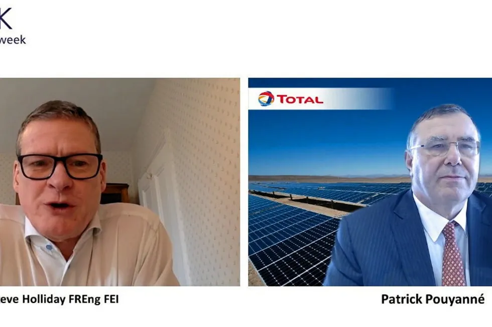 Keen on hydrogen: Patrick Pouyanne, Total chief executive, speaking at IP Week 2021 on Tuesday