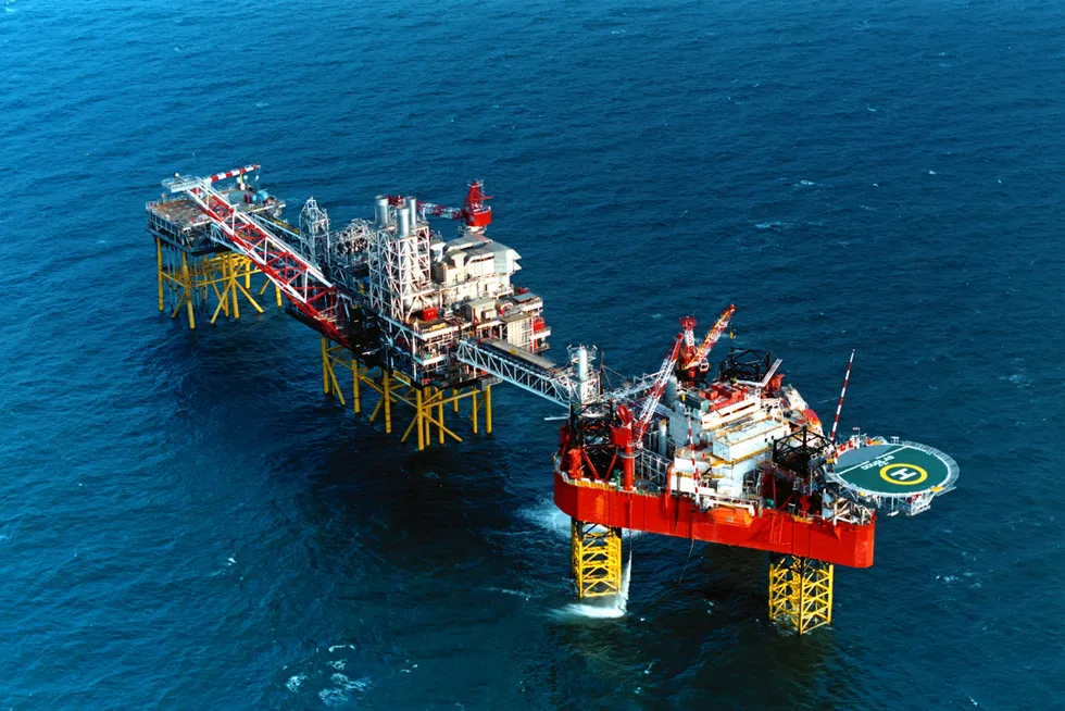 Oil leak: Eni has confirmed a limited hydrocarbons release from a pipeline located between the Conwy and Douglas (shown) installations in the East Irish Sea