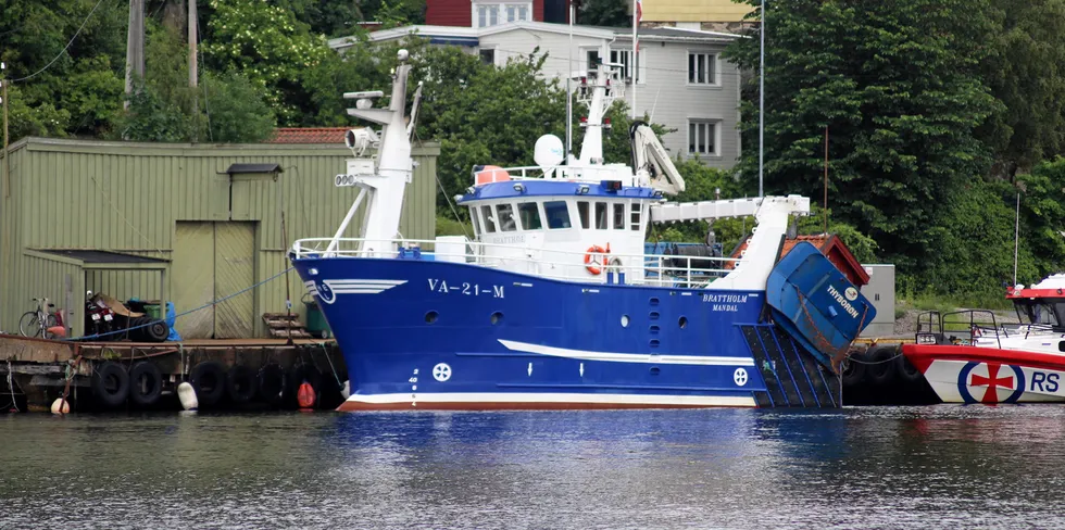 Mandal-båten «Brattholm» tok en makrellfangst på 1000 kilo og den ble landet til Fiskesalg i Kristiansand onsdag.