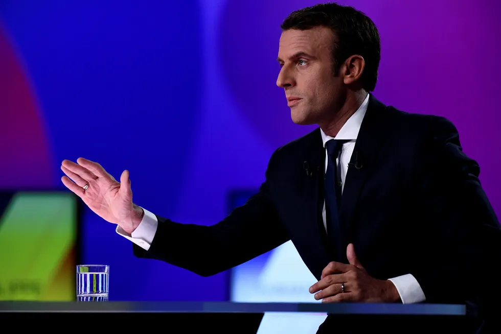 Meningsmålingene tyder på at Emmanuel Macron blir Frankrikes neste president. Foto: AP / NTB Scanpix