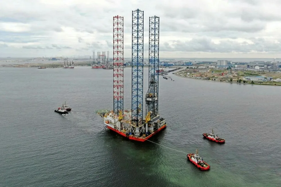Sister unit: the jack-up drilling rig Gunnlod owned by Borr Drilling