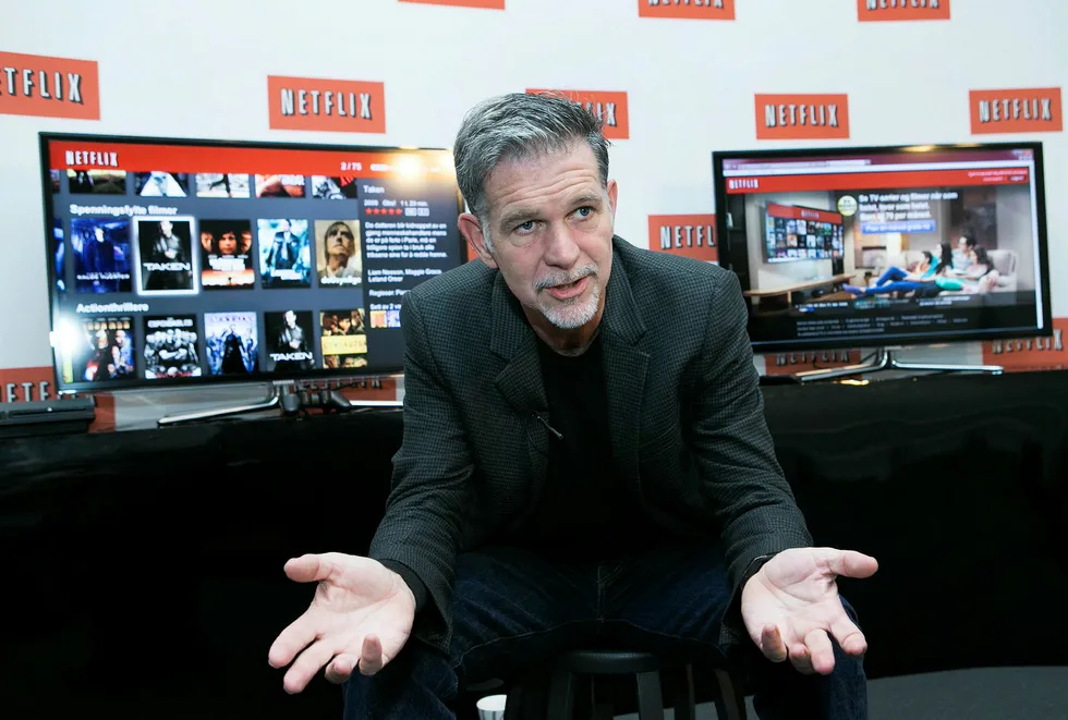 Konsernsjef Reed Hastings i Netflix melder om et «vakkert» 2017. Foto: Gorm Kallestad/NTB Scanpix
