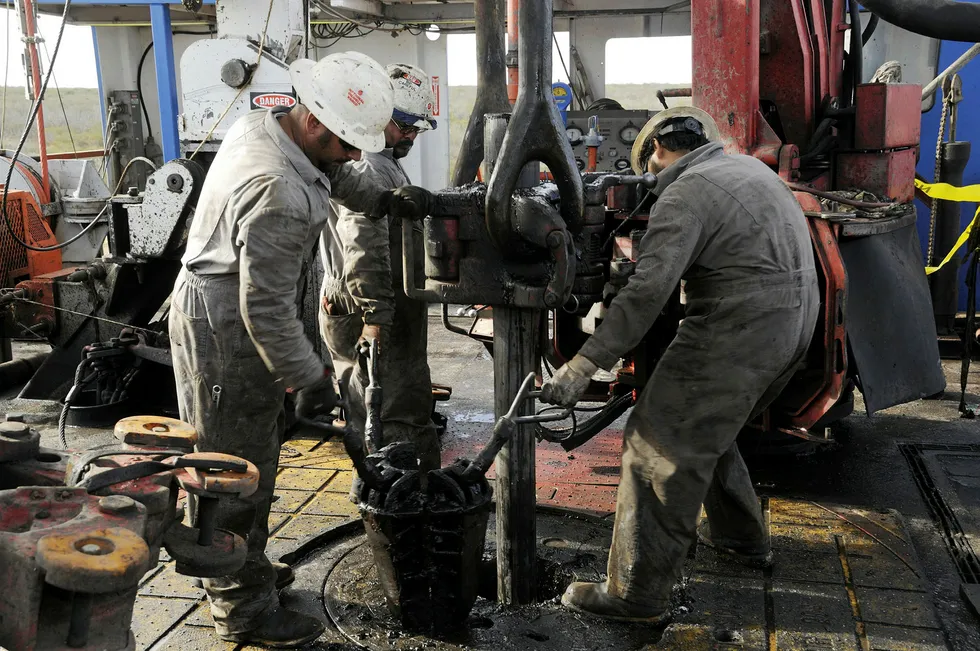 In action: drilling operations in a US shale play