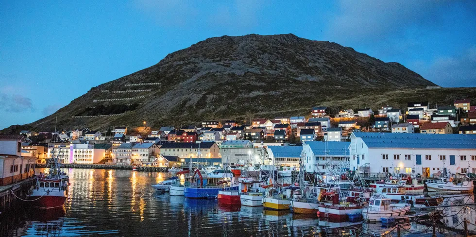 Kystfiskebåter til kai i Honningsvåg