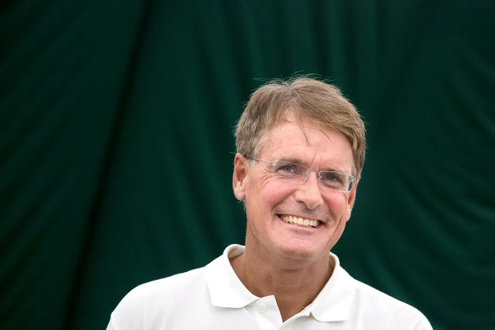 Cevian Capital-sjef og gründer Christer Gardell tar et jafs av Nordea. Her er han fotografert i forbindelse med finansbransje-tennisturningen Finance Cup ved The New York Athletic Club i 2015.