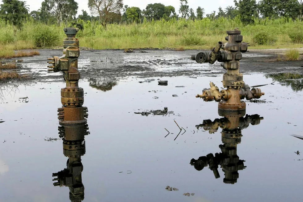 Spill: oil leaking from abandoned marginal field in Ogoni, Nigeria