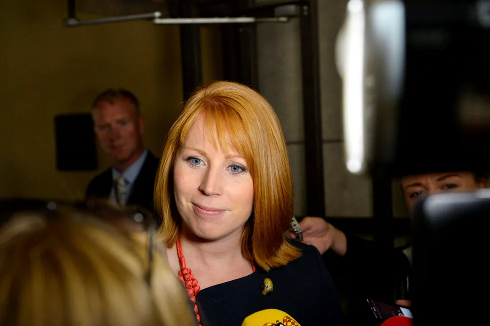 Svenske Centerpartiets leder Annie Lööf kan bli en joker i søndagens valg.