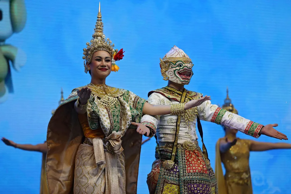 Traditional: dancers from Thailand at the Expo 2020 in Dubai.