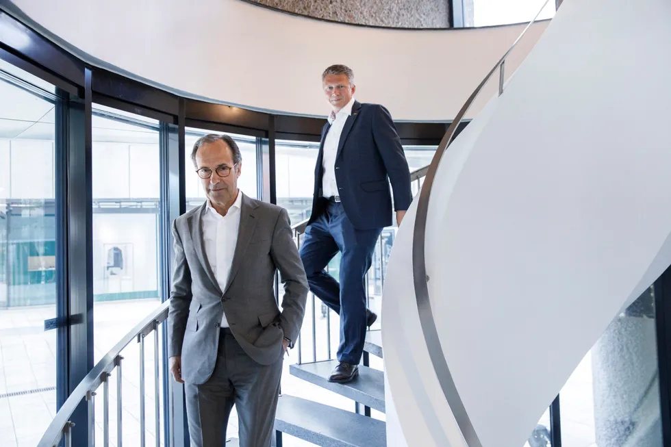 Investeringen i Megabad blir det tredje i rekken for det nyeste oppkjøpsfondet til FSN-gründer og toppsjef Frode Strand-Nielsen (til venstre). Her avbildet med partner og driftsdirektør Morten Welo.