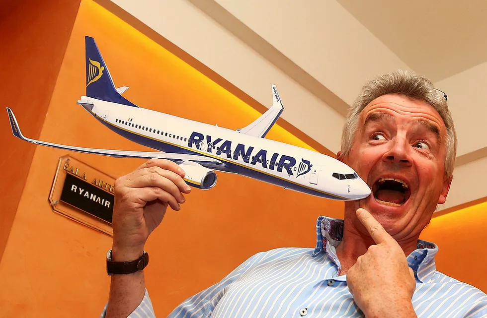 Ryanair-sjef Michael O'Leary har tatt lavprisselskapet Ryanair til nye høyder siden han tok over som administrerende direktør i 1994. Han er Irlands 15. rikeste, ifølge avisen Sunday Independent, med en formue på 1,1 milliarder euro. Nå jakter han en større del av det italienske markedet. Foto: ALESSANDRO BIANCHI