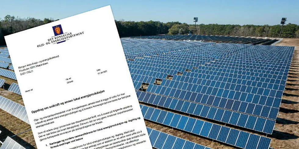 Seks oppdrag fra Olje- og energidepartementet viser hvordan regjeringen planlegger å lage nå Norges nye solkraftmål.