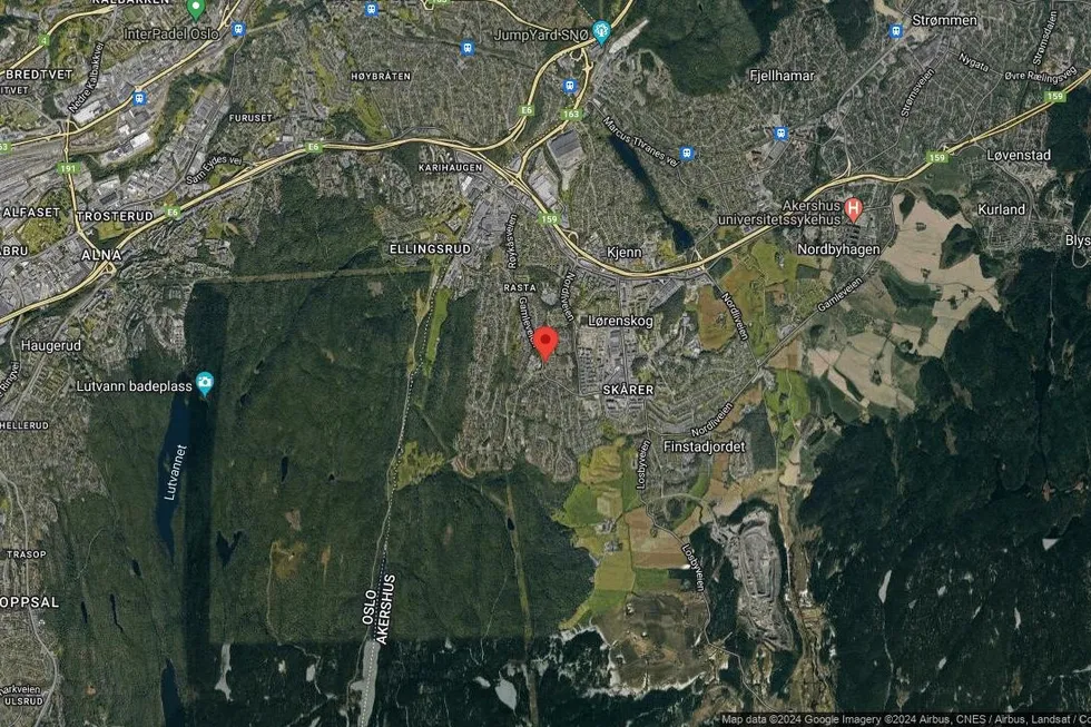 Området rundt Åsheimveien 14A, Lørenskog, Akershus