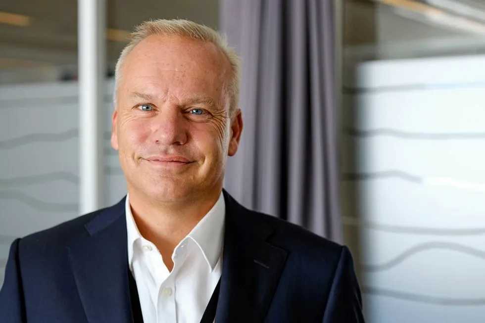 All smiles: Equinor, led by chief executive Anders Opedal, cheers Barents Sea oil find