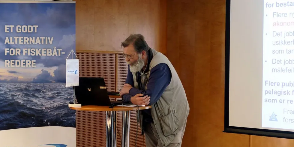 Frank Aarebrot på Pelagisk Forening sitt årsmøte. Foto: Kjersti Sandvik