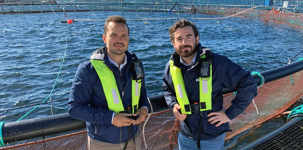 Arturo Goodwin (t.v.) og Jørgen Stensrud er nyansatte i Fish Pool.