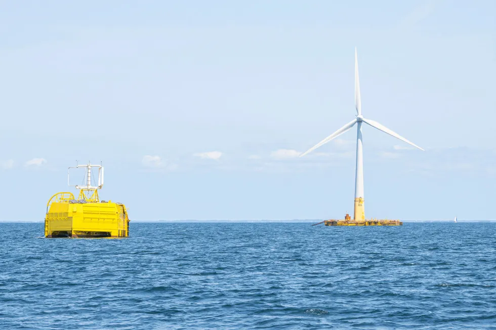 Sealhyfe offshore hydrogen production pilot with floating wind turbine.