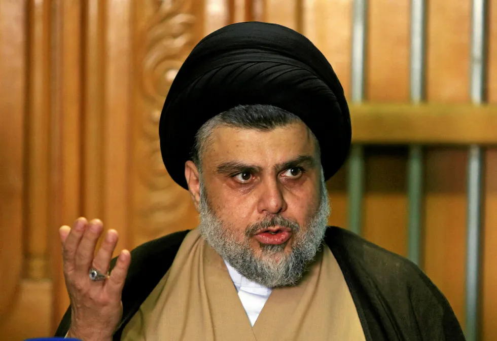 Winner: but Moqtada al-Sadr's success could yet be overturned