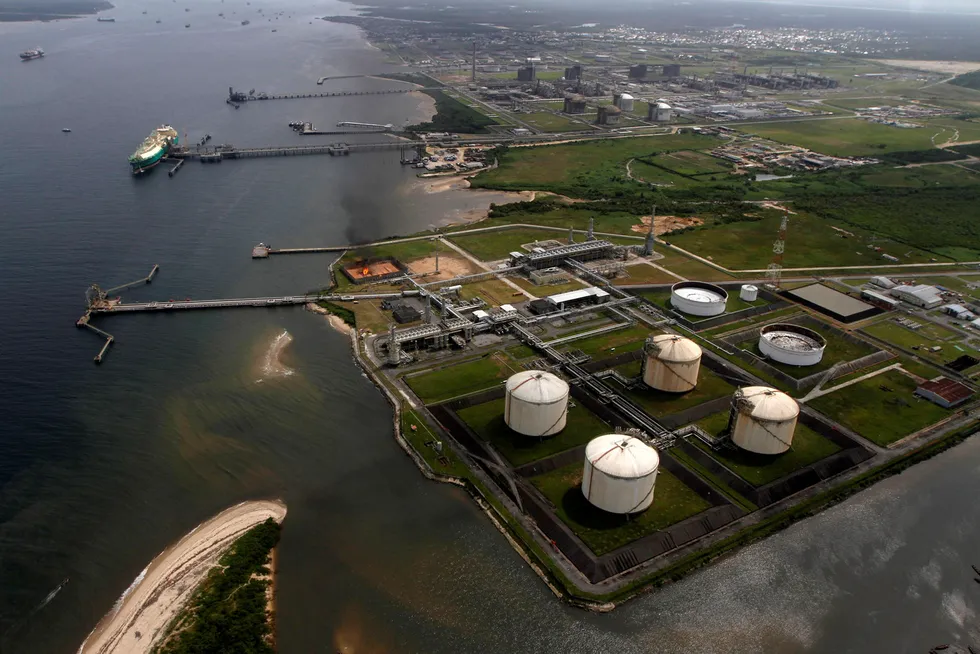 Expanding: a new liquefaction train is being built at the Nigeria LNG complex in Bonny Island